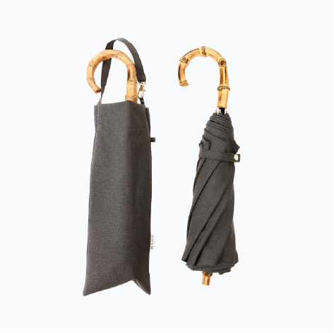 折りたたみ日傘 シャンブレーチャコール