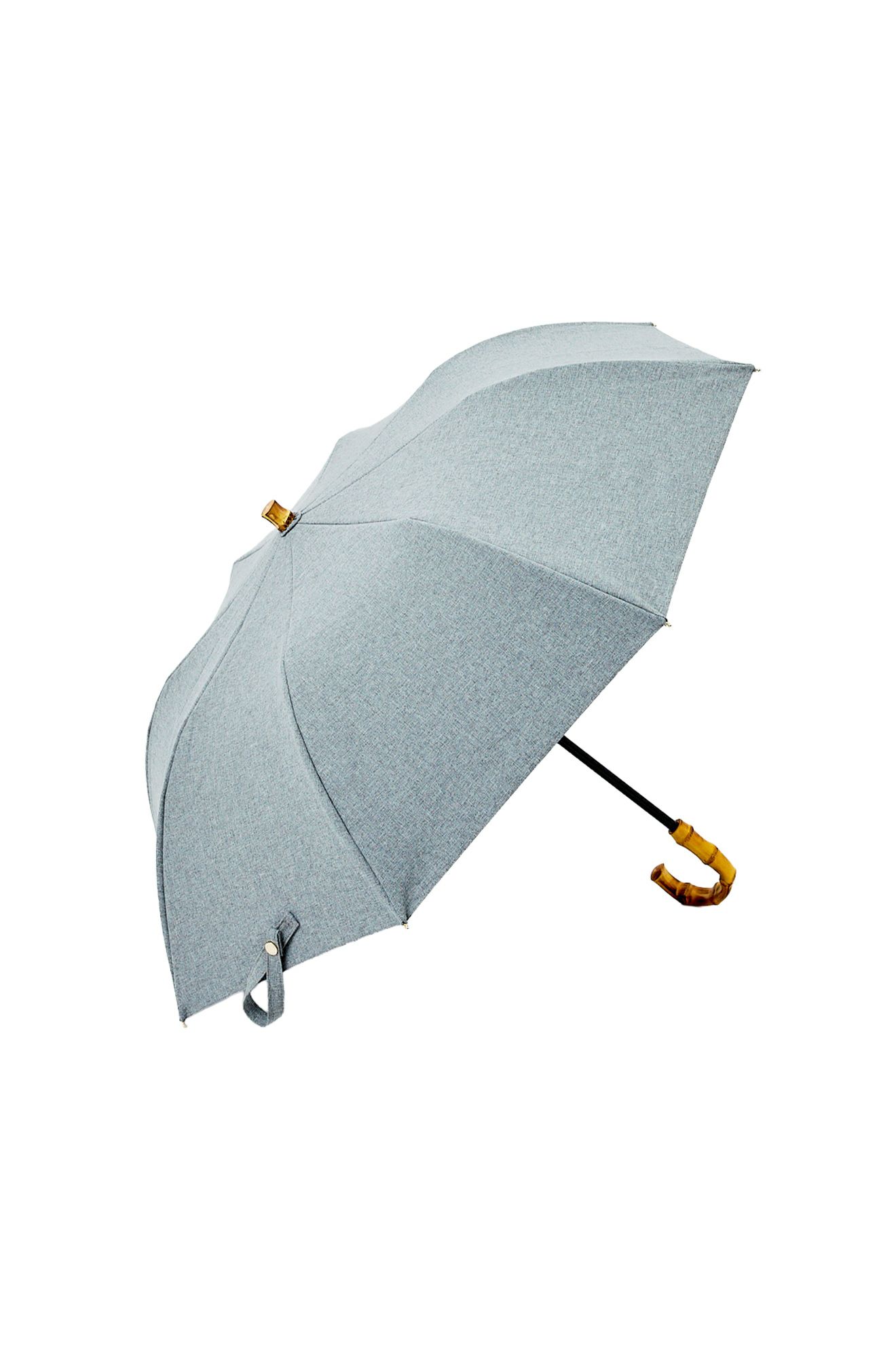 完全遮光100% 2段EASY 折りたたみ日傘/シャンブレー(50㎝)