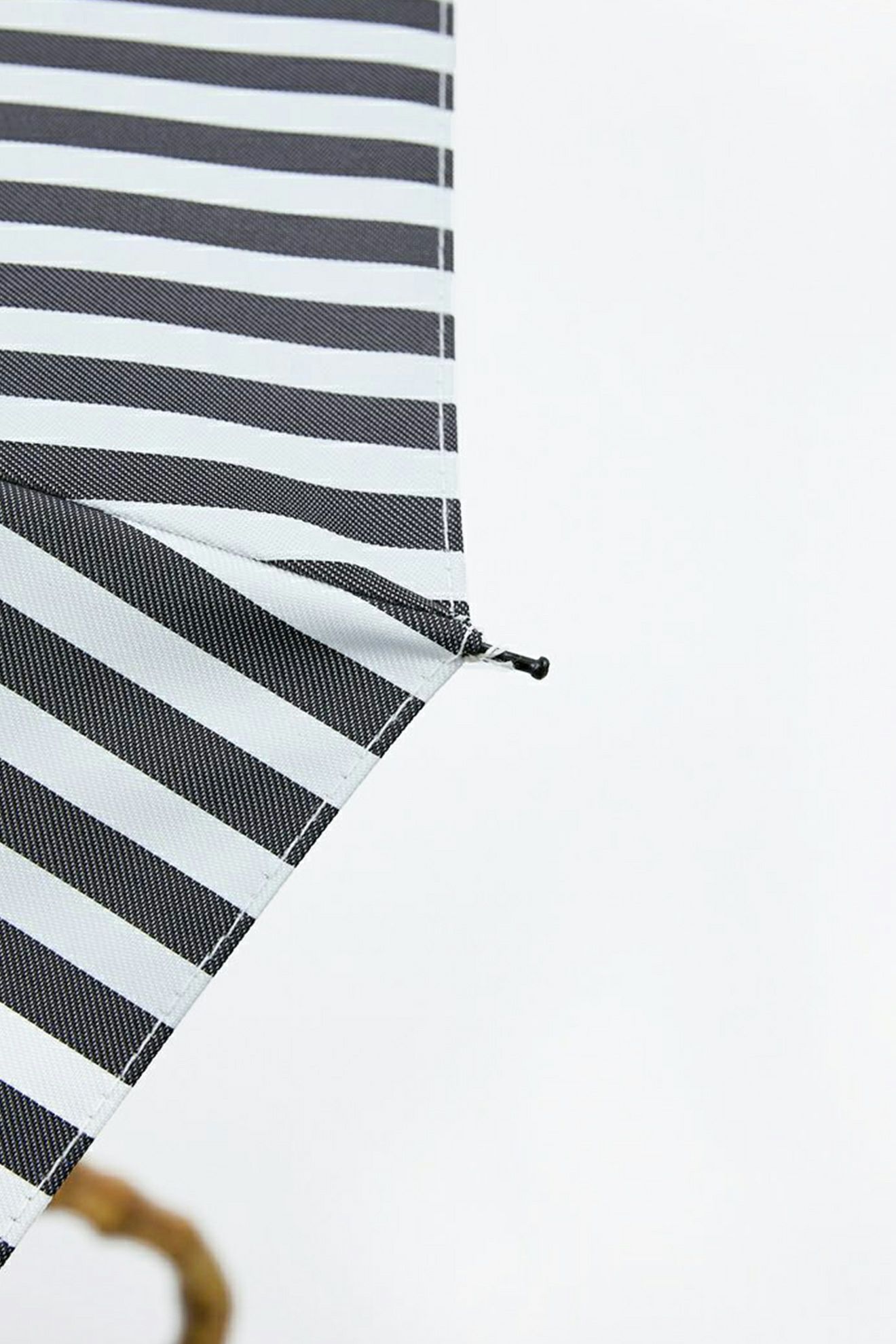 完全遮光100% 2段2WAY 折りたたみ日傘/ストライプ(50cm)