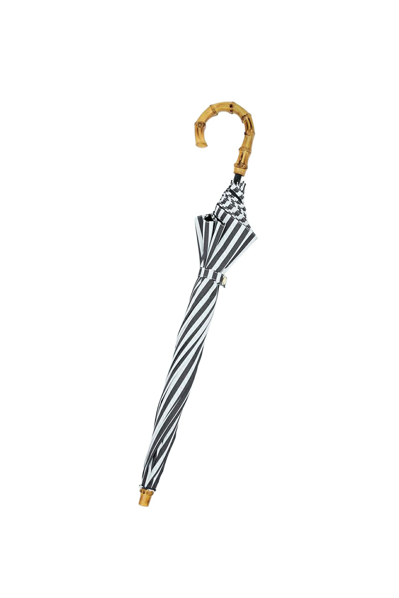 完全遮光100% 2段2WAY 折りたたみ日傘/ストライプ(50cm)