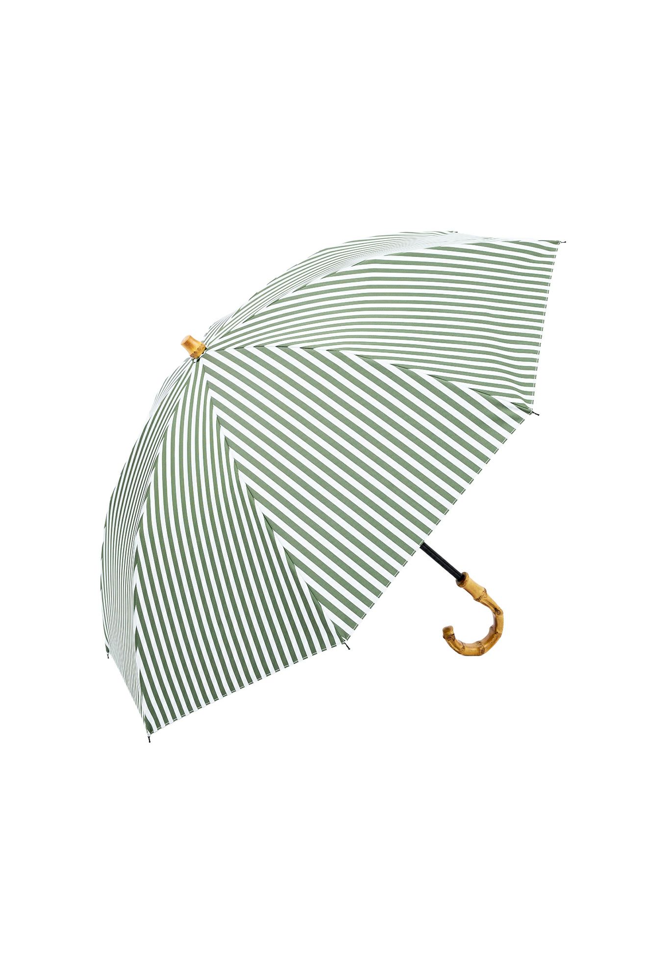 完全遮光100% 2段2WAY 折りたたみ日傘/ストライプ(50cm)