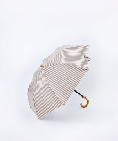 完全遮光100% 2段EASY 折りたたみ日傘(50cm)/ストライプ