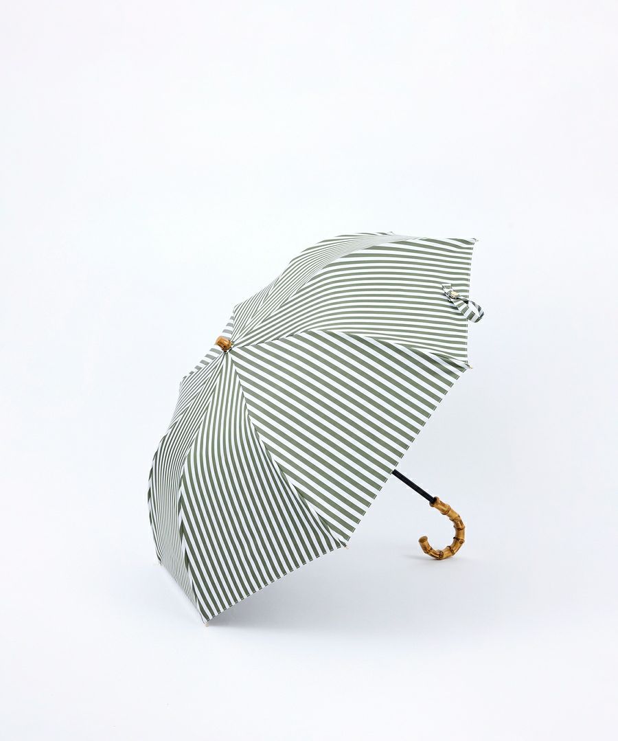 完全遮光100% 2段EASY 折りたたみ日傘(50cm)/ストライプ | untule 