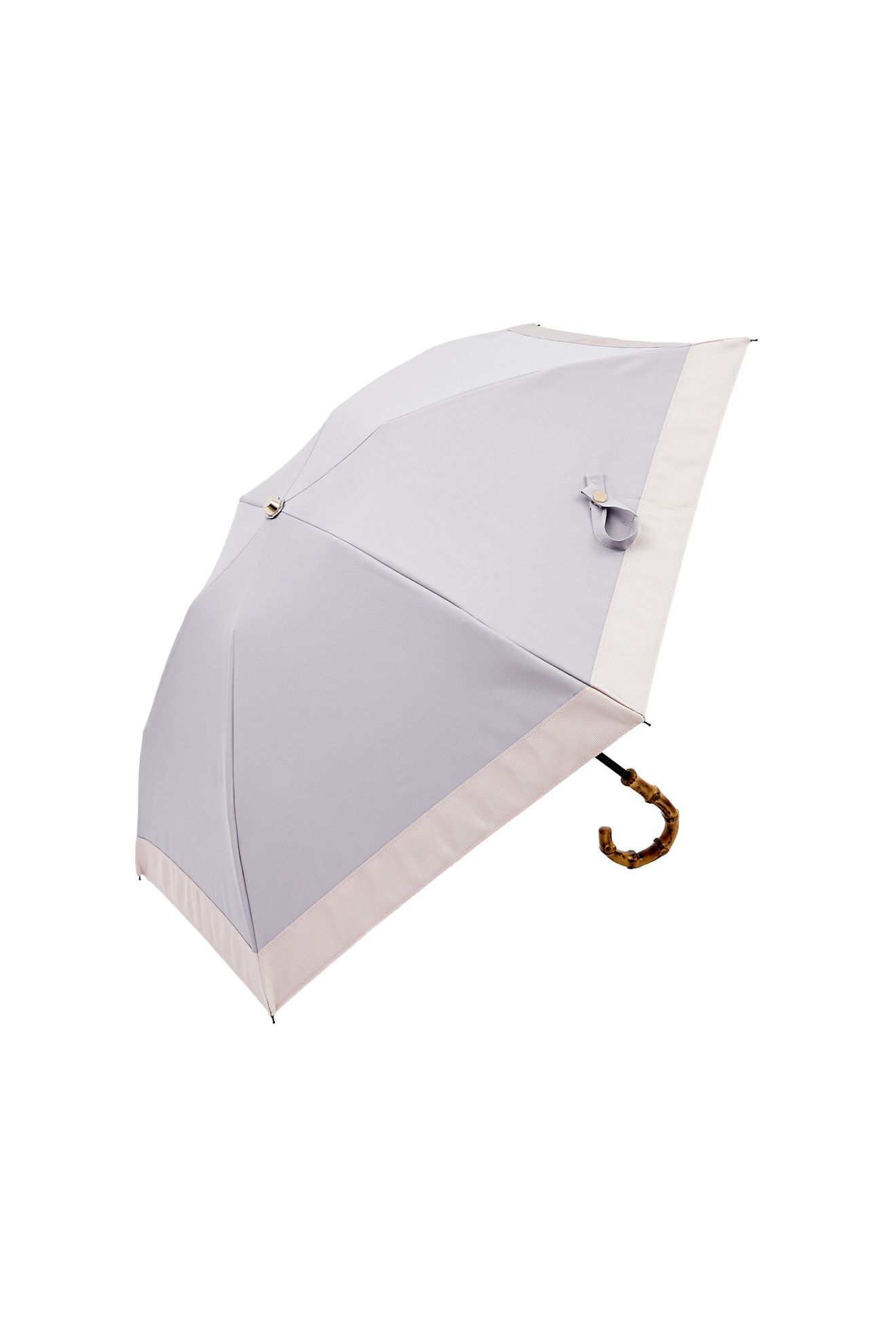 完全遮光100% 3段コンパクト 折りたたみ日傘/バイカラー(50cm)