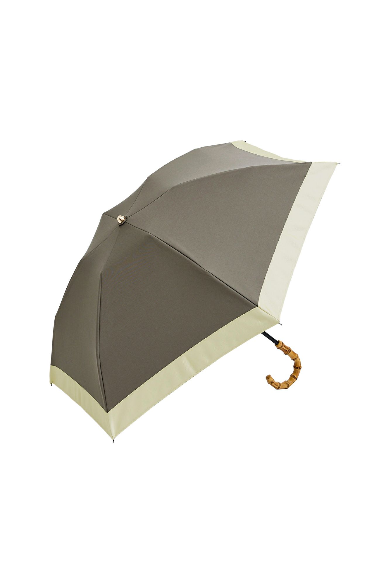 完全遮光100% 3段コンパクト 折りたたみ日傘/バイカラー(50cm)