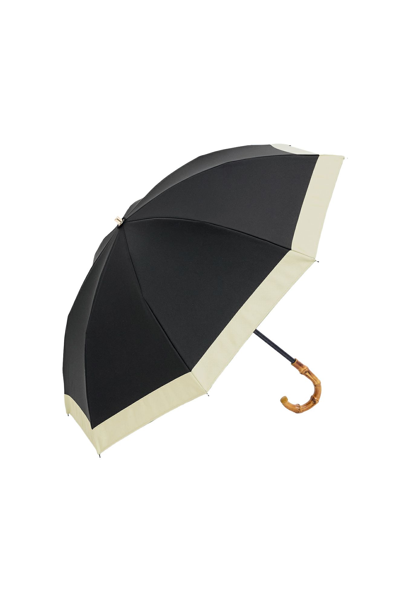 完全遮光100% 2段2WAY 折りたたみ日傘/バイカラー(50cm)