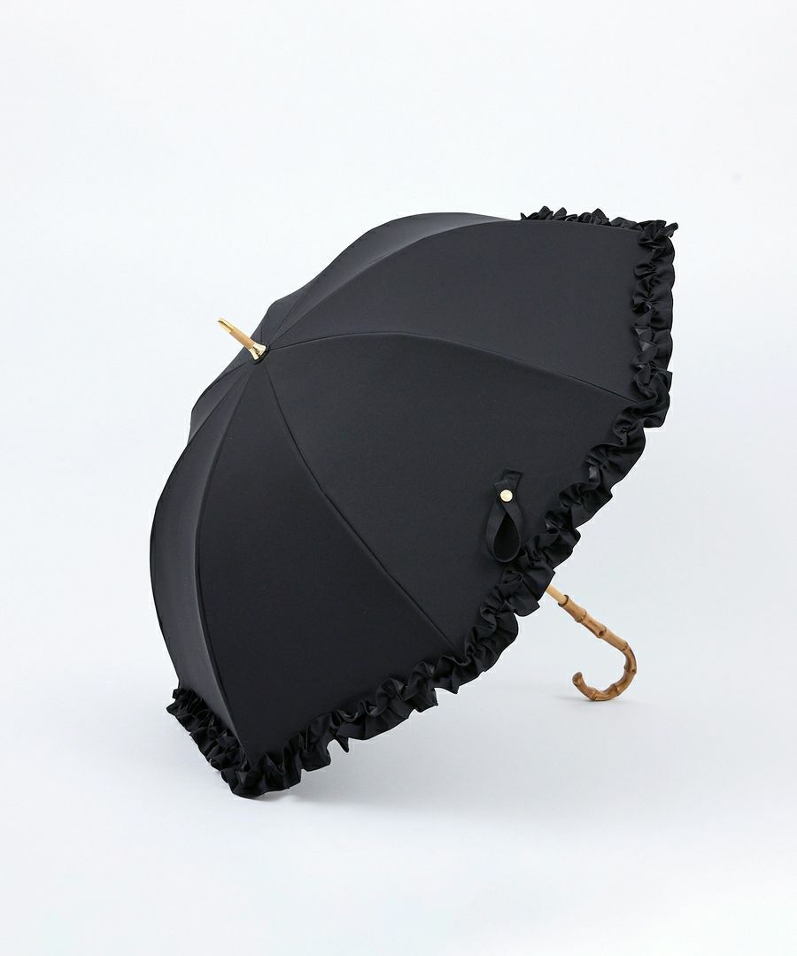 untule 完全遮光100% 長傘 S(50cm) フリル 日傘ダークグレー 長傘 M(55cm)/フリル | untule（アントゥーレ）オフィシャルストア