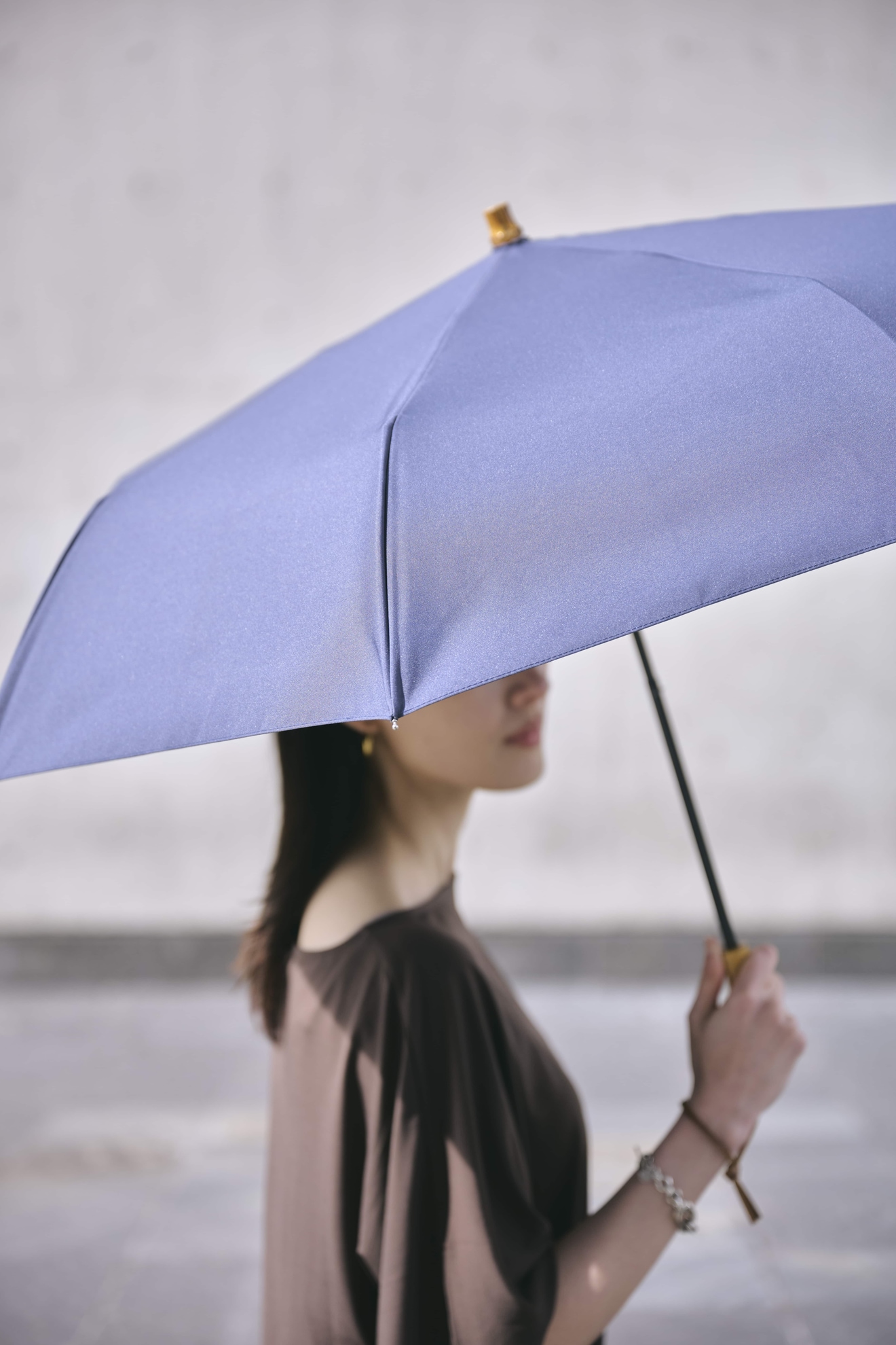 untule 3段EASY 折りたたみ日傘(55cm)/ニュートラル