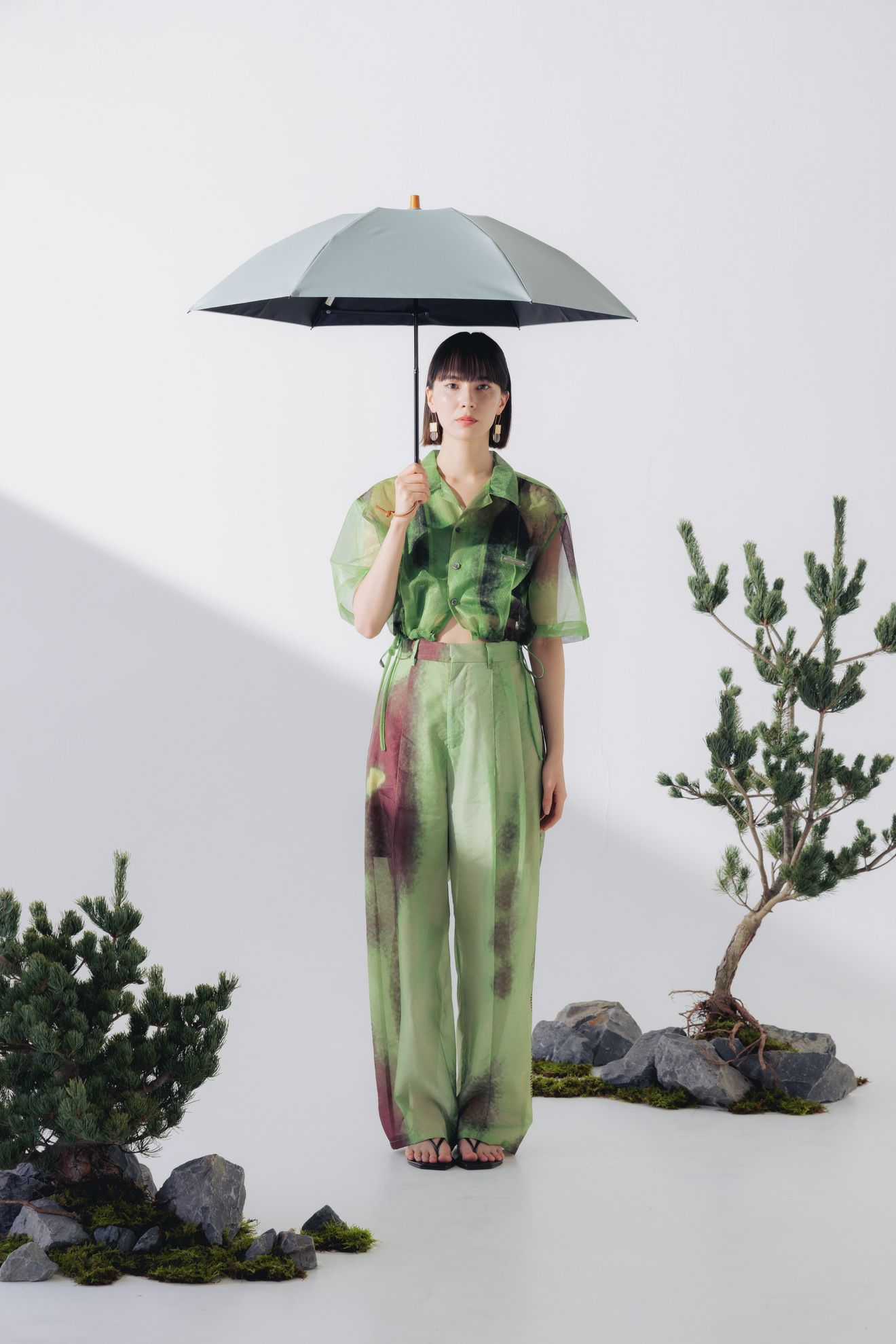 完全遮光日傘 UV100%カット 3段ミニ 折りたたみ日傘 ワンカラー